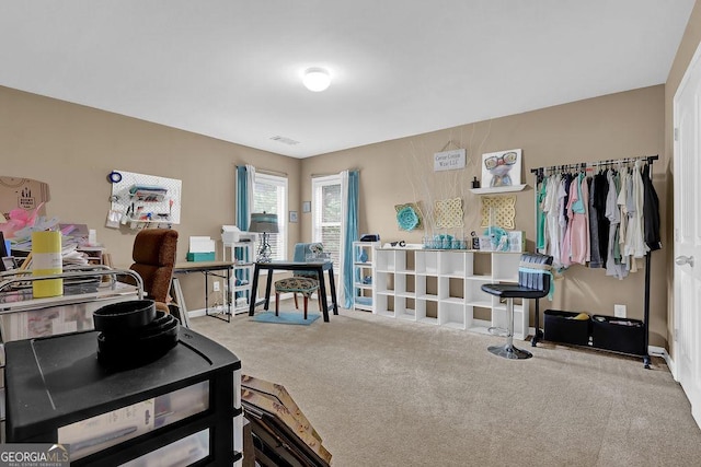 2384 Allsborough Way, Dacula, GA 30019 - carpeted office featuring baseboards