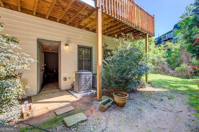 exterior space featuring central AC