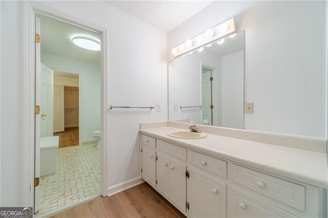 3775 Belle Glade Trl, Snellville, GA 30039 - bathroom with vanity and wood finished floors