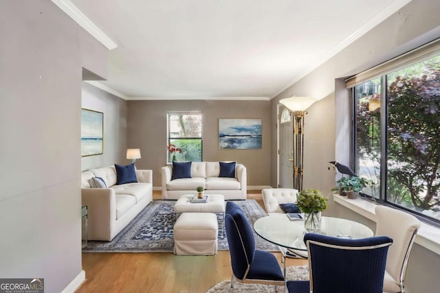 702 Argonne Ave NE Unit 1, Atlanta, GA 30308 - living room with wood finished floors and crown molding