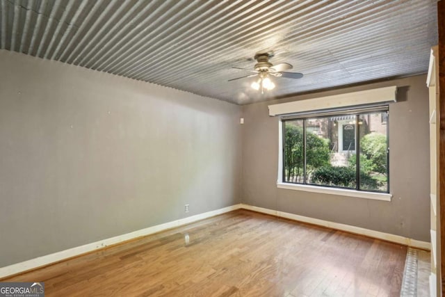 702 Argonne Ave NE Unit 1, Atlanta, GA 30308 - spare room with wood finished floors and a ceiling fan