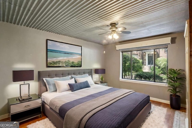 702 Argonne Ave NE Unit 1, Atlanta, GA 30308 - bedroom featuring wood finished floors and ceiling fan