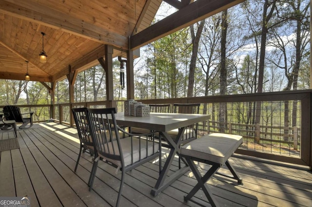 517 Monet Dr Unit 1144R, Ellijay, GA 30540 - wooden deck featuring outdoor dining area