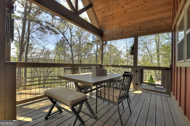 517 Monet Dr Unit 1144R, Ellijay, GA 30540 - wooden deck with outdoor dining area