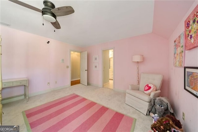 5520 Glen Errol Rd, Atlanta, GA 30327 - living area featuring carpet and ceiling fan