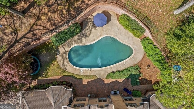 5520 Glen Errol Rd, Atlanta, GA 30327 - aerial overview of property's location with a pool