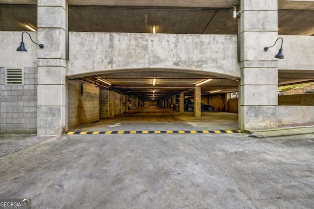 garage with visible vents