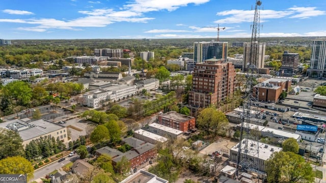 bird's eye view featuring a city view
