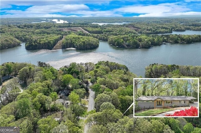 808 Sherwood Rd, Gainesville, GA 30501 - view of property location featuring a large body of water and property parcel outlined