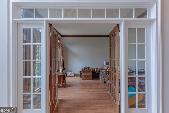 516 Turner Rd, Concord, GA 30206 - entryway featuring french doors and wood finished floors