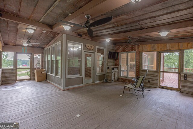 516 Turner Rd, Concord, GA 30206 - sunroom with a ceiling fan