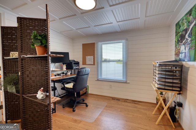 480 Friar Tuck Cir, Covington, GA 30014 - office featuring wood walls and wood finished floors