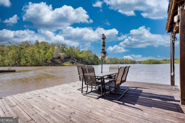 480 Friar Tuck Cir, Covington, GA 30014 - view of dock featuring a water view and outdoor dining space