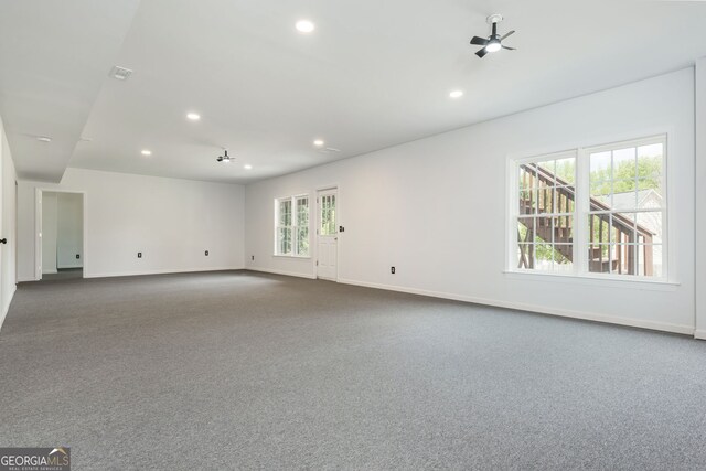 2635 Stonehill Dr, Cumming, GA 30041 - unfurnished room with dark colored carpet, recessed lighting, and baseboards
