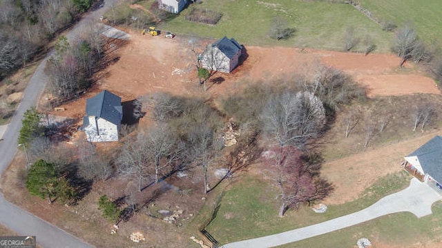 drone / aerial view featuring a rural view
