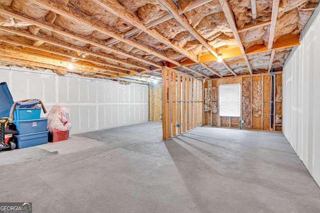 view of basement