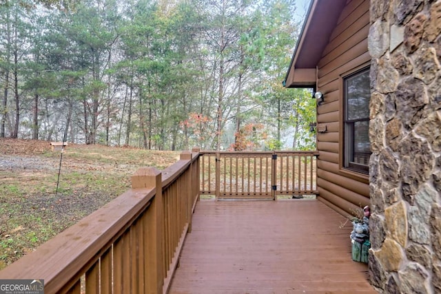 view of wooden terrace