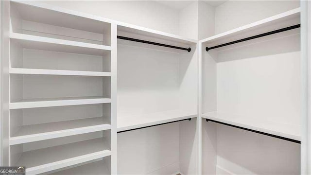 view of walk in closet
