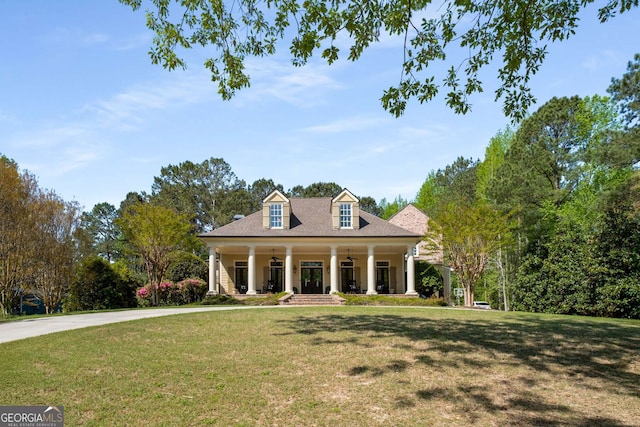 240 Trotters Rdg, Fayetteville, GA 30215 - view of front of house with a front lawn and covered porch