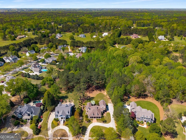240 Trotters Rdg, Fayetteville, GA 30215 - aerial view with a wooded view and a residential view