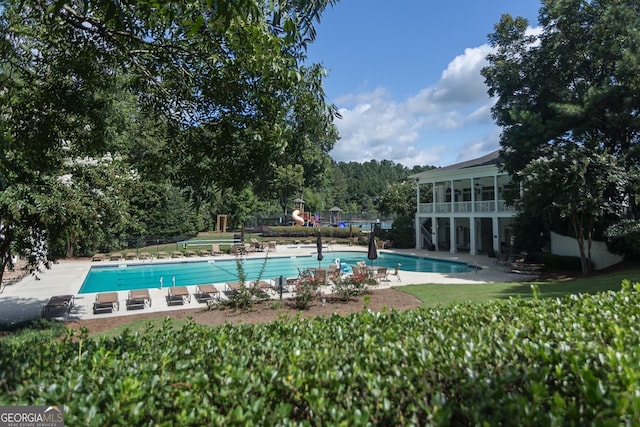 240 Trotters Rdg, Fayetteville, GA 30215 - pool featuring a patio area and fence