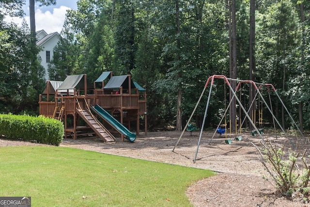 240 Trotters Rdg, Fayetteville, GA 30215 - view of jungle gym with a lawn