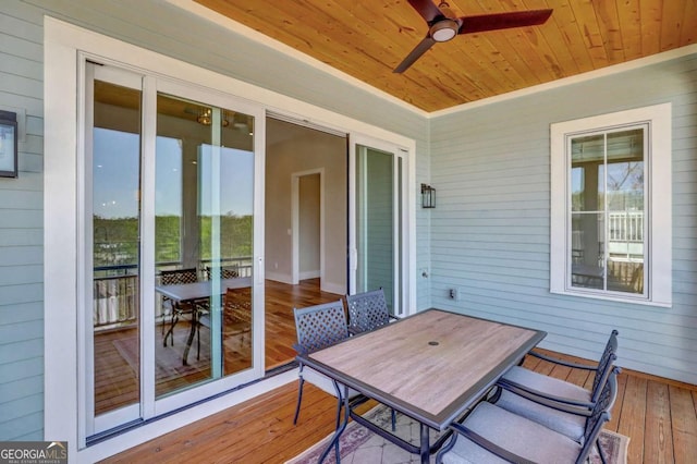 1130 Lupo Loop, Chattahoochee Hills, GA 30268 - wooden deck featuring outdoor dining space and ceiling fan