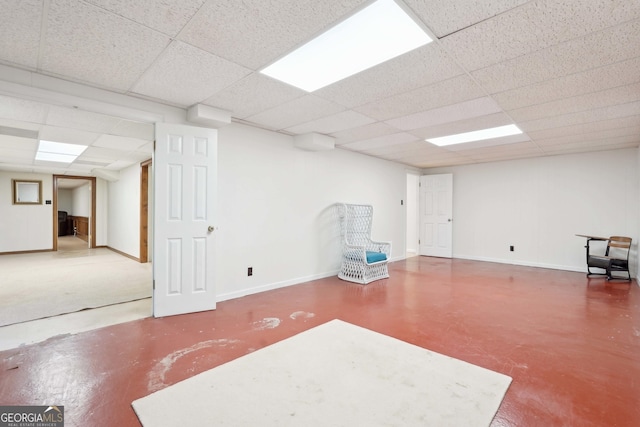 918 Guinevere Way SW, Lilburn, GA 30047 - finished below grade area with a drop ceiling and baseboards