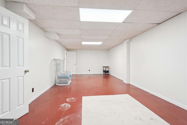 918 Guinevere Way SW, Lilburn, GA 30047 - finished basement featuring a drop ceiling and baseboards