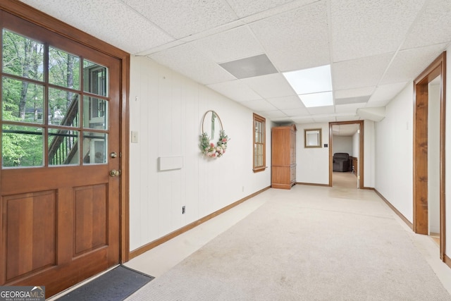 918 Guinevere Way SW, Lilburn, GA 30047 - foyer featuring a drop ceiling and light carpet