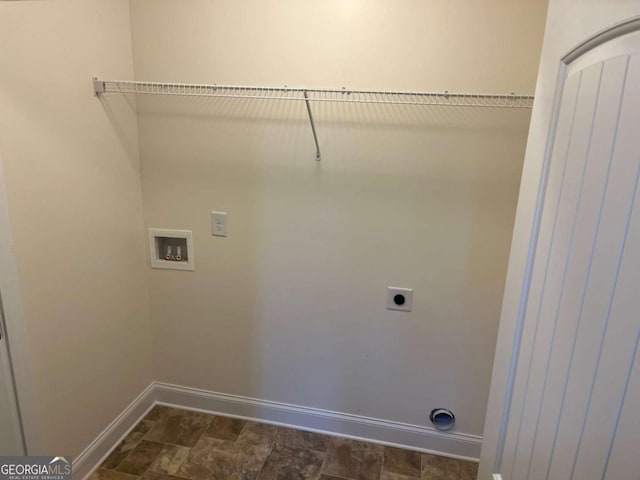 202 Gamel Rd, Dallas, GA 30157 - washroom with baseboards, hookup for an electric dryer, hookup for a washing machine, and laundry area