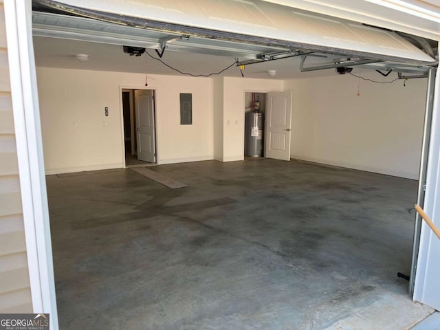 202 Gamel Rd, Dallas, GA 30157 - garage with electric water heater, electric panel, and a garage door opener