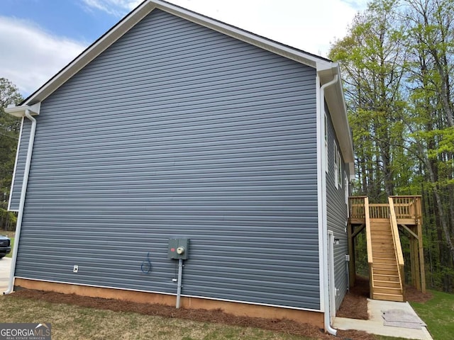 202 Gamel Rd, Dallas, GA 30157 - view of side of home featuring stairway and a deck