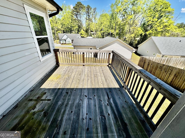 1037 E Doyle St, Toccoa, GA 30577 - wooden deck featuring view of wooded area