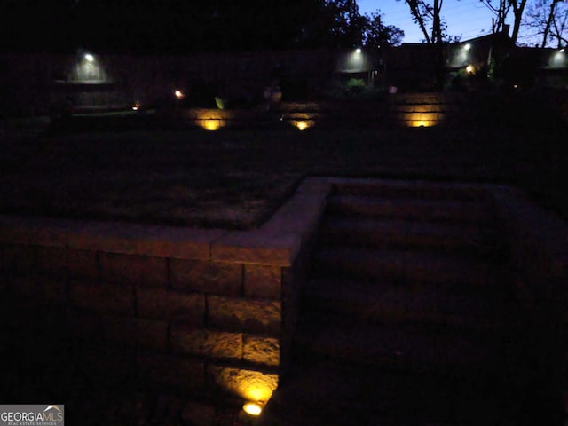 view of storm shelter