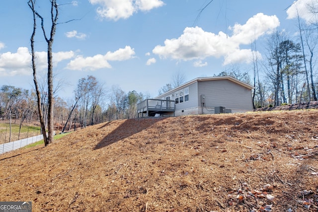 350 Pea Ridge Rd, Ball Ground, GA 30107 - view of home's exterior with a deck and cooling unit