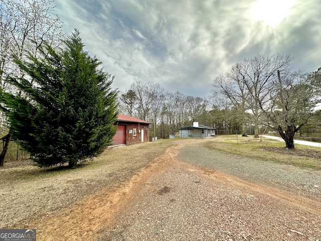 view of road featuring driveway