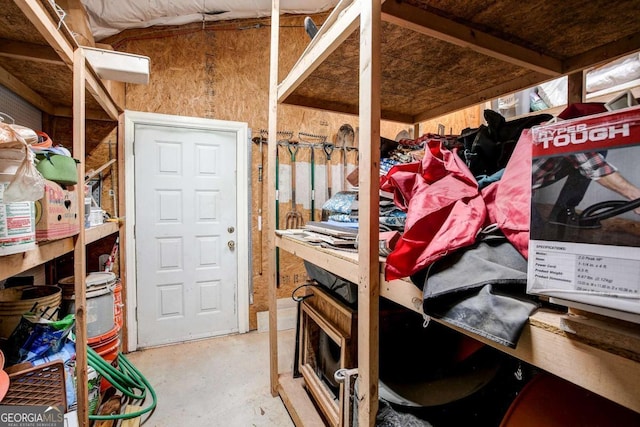 view of storage room