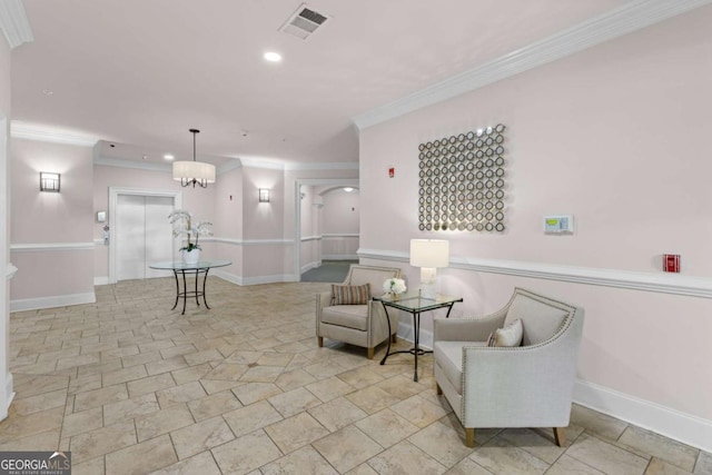 11 Perimeter Ctr E Unit 1404, Atlanta, GA 30346 - lobby featuring crown molding and recessed lighting