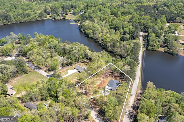 100 N Stewart Ln, Griffin, GA 30224 - aerial view featuring a water view and a wooded view