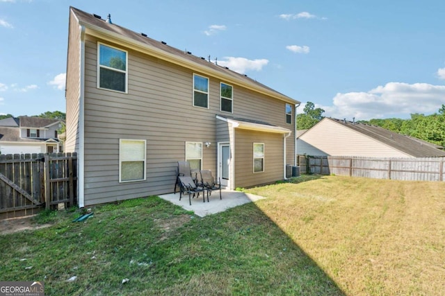 7431 Saint David St, Fairburn, GA 30213 - rear view of property with a patio and a fenced backyard
