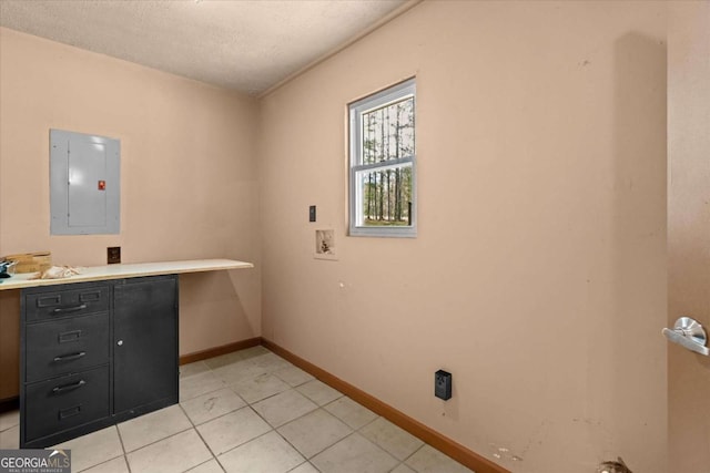 5026 Daniel Mill Rd, Winston, GA 30187 - washroom featuring electric panel, light tile patterned floors, and a textured ceiling