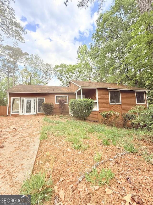 view of ranch-style home
