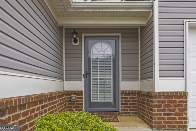 view of doorway to property
