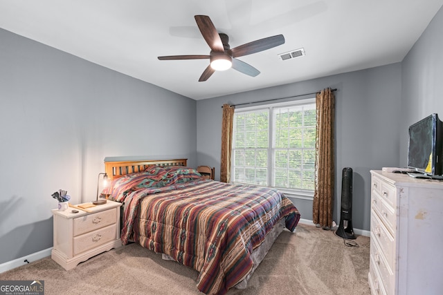 1035 Bridle Path Dr, Lawrenceville, GA 30045 - bedroom featuring light carpet and ceiling fan