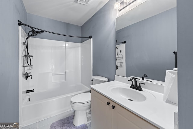 1035 Bridle Path Dr, Lawrenceville, GA 30045 - bathroom featuring vanity, washtub / shower combination, and tile patterned flooring