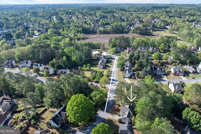1035 Bridle Path Dr, Lawrenceville, GA 30045 - aerial overview of property's location featuring nearby suburban area