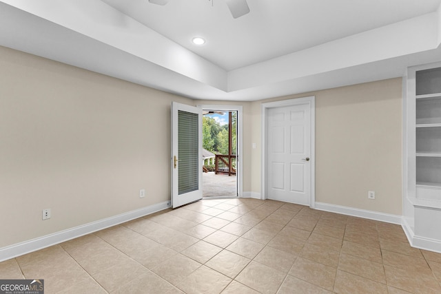 12 Arbor Shrs, Newnan, GA 30265 - unfurnished room featuring ceiling fan, light tile patterned flooring, and recessed lighting