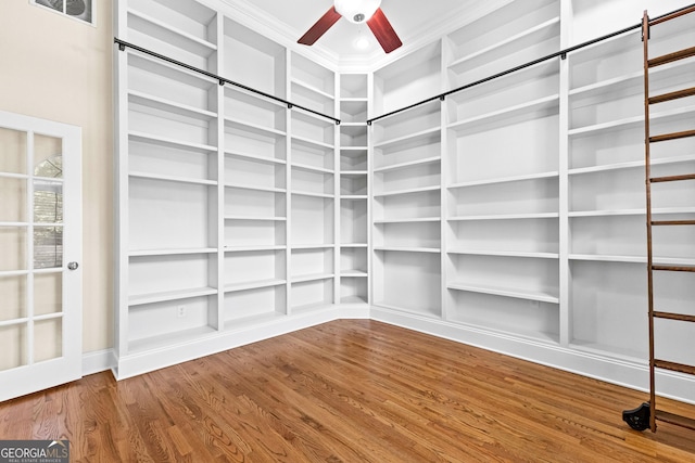 12 Arbor Shrs, Newnan, GA 30265 - spacious closet featuring wood finished floors and a ceiling fan