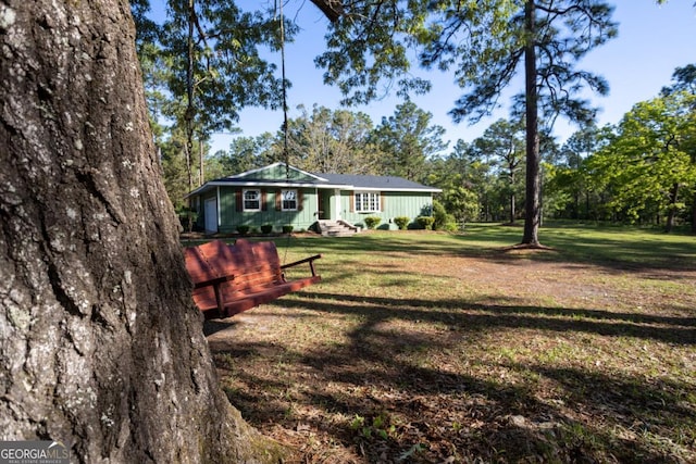3411 Ponderosa Rd, Portal, GA 30450 - view of front facade featuring a front yard